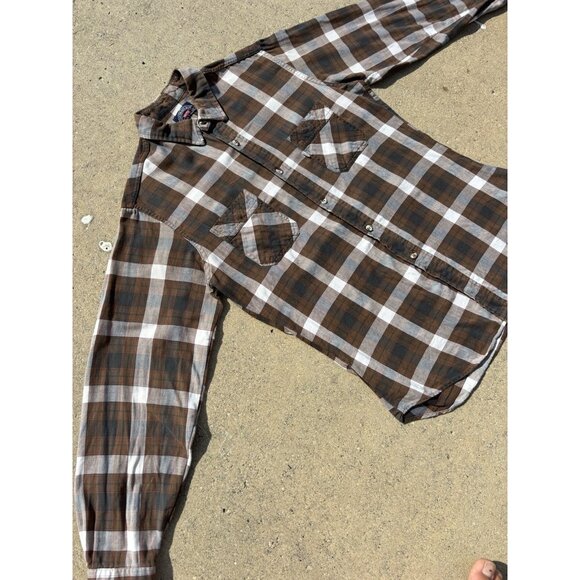 Levi Vintage White Tab Plaid Flannel Long Sleeve Large - Picture 7 of 7